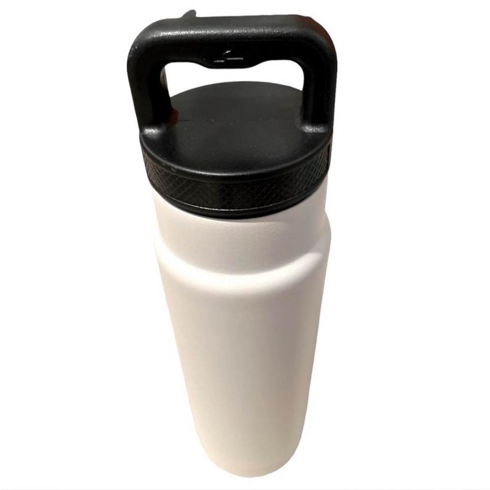 White and Black Insulated Water Bottle